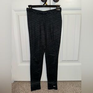 Nike Pro Combat Therma-Fit Leggings Black & Gray Geometric Print Women’s Small